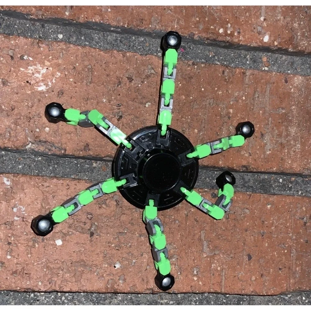 Transformable‎ Fingertip Spin Top Fidget Spinner Transformable Green/Black